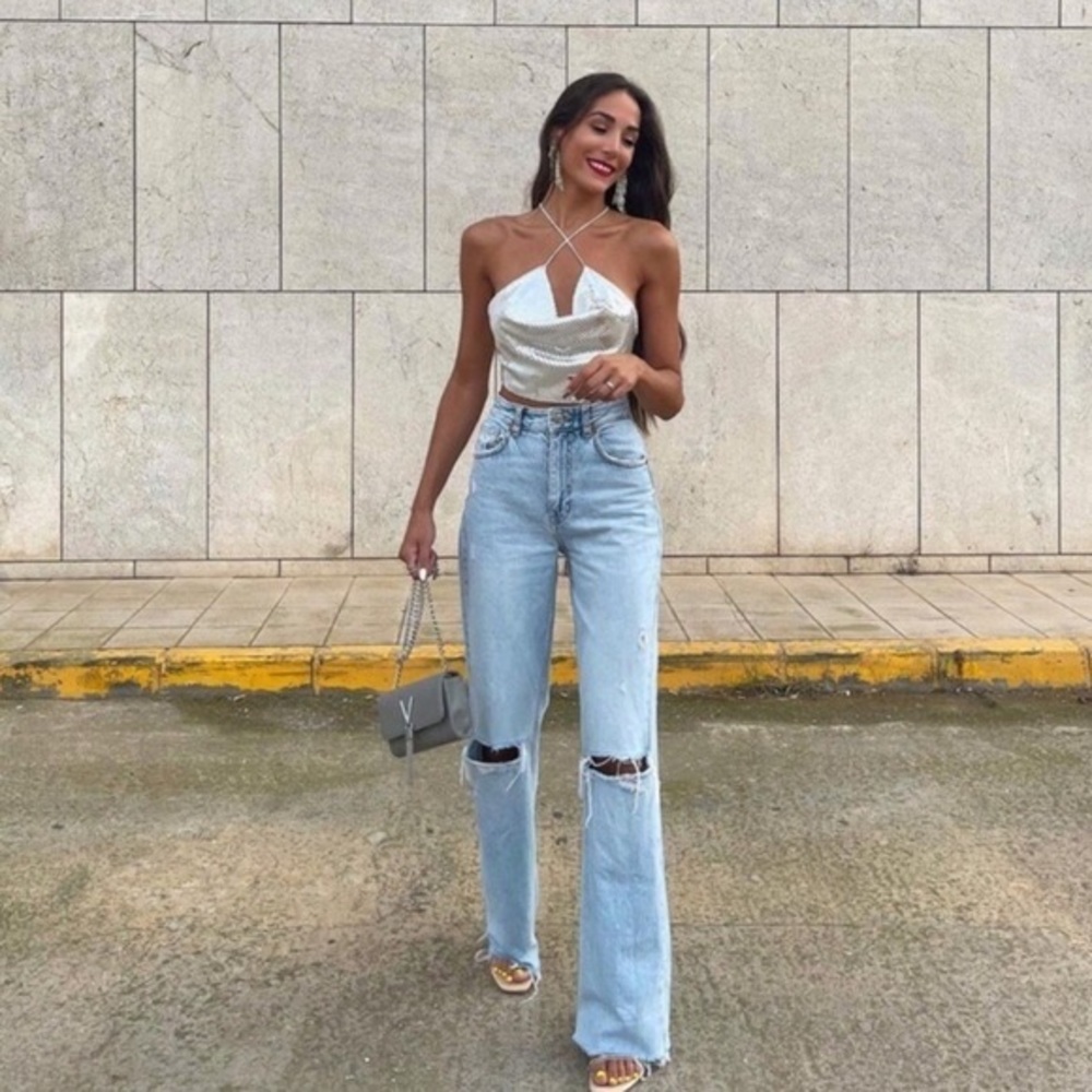 Zara 90’s Full Length Wide Leg Jeans